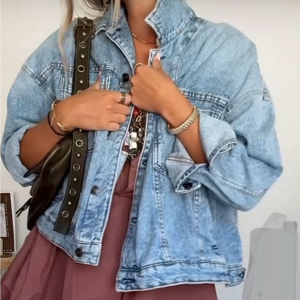 Free People We the Free Opal Swing Denim Jacket - Like New